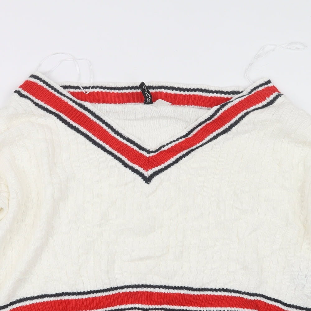 Divided by H&M Womens White  Knit Pullover Jumper Size M