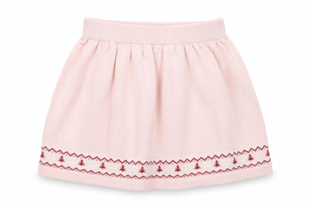 Primark Girls Pink  Knit A-Line Skirt Size 3-4 Years - Christmas