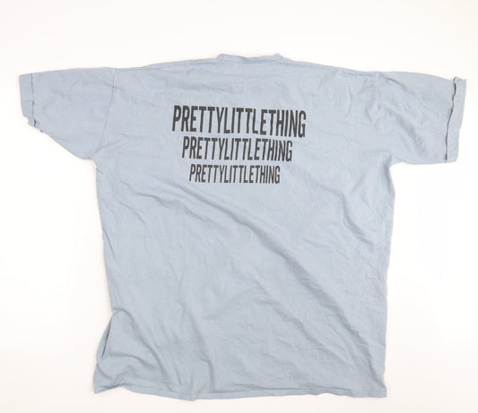PRETTYLITTLETHING Womens Blue   Basic T-Shirt Size 10