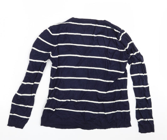 Preworn Womens Blue Striped  Pullover Jumper Size S