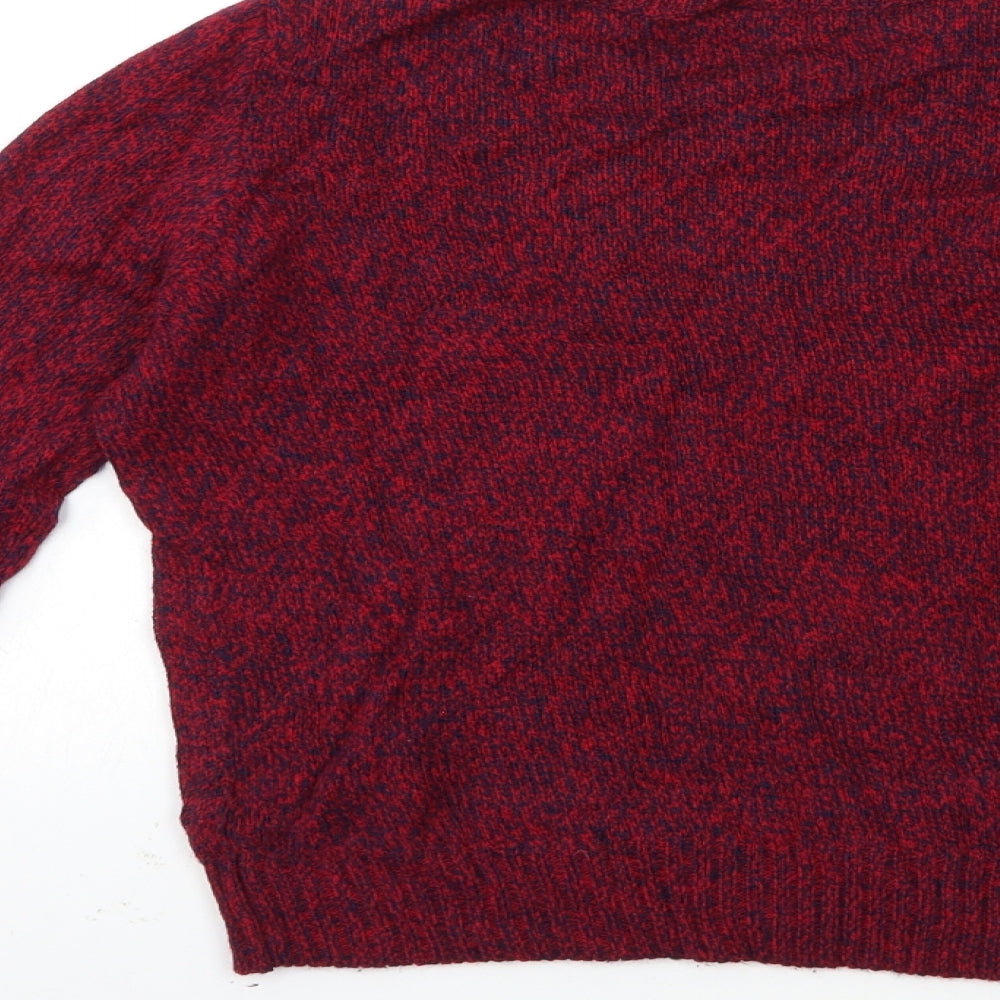 H&M Womens Red  Knit Pullover Jumper Size S