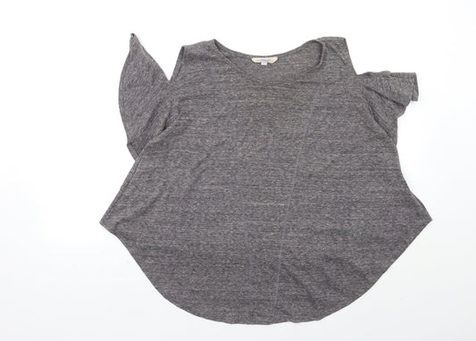 haute society Womens Grey   Basic Blouse Size L  - Open Shoulder