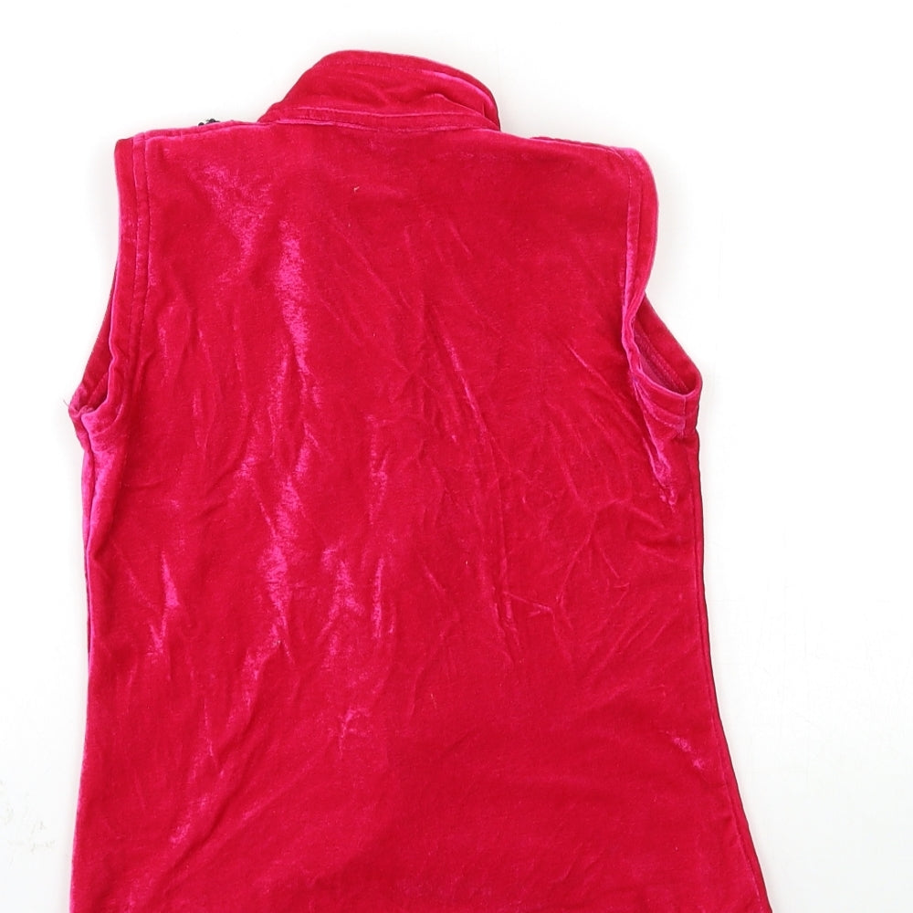 JOY & jOLLY Womens Pink  Velour Basic Blouse Size XS