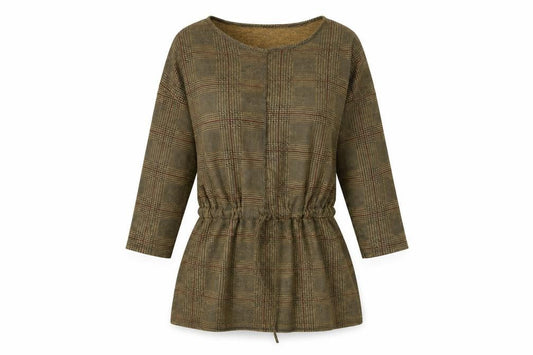 Preworn Womens Brown Check  Pullover Sweatshirt Size S