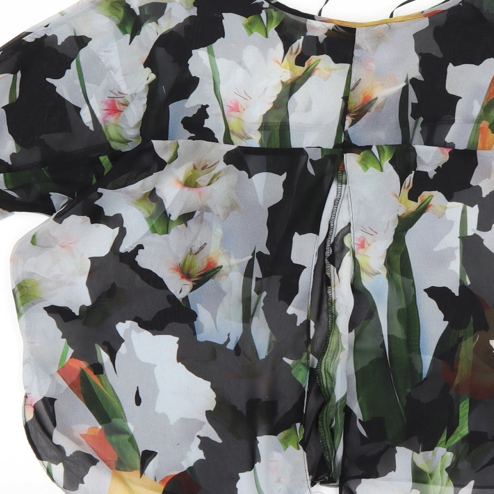 Topshop Womens Multicoloured Floral  Basic Blouse Size 8