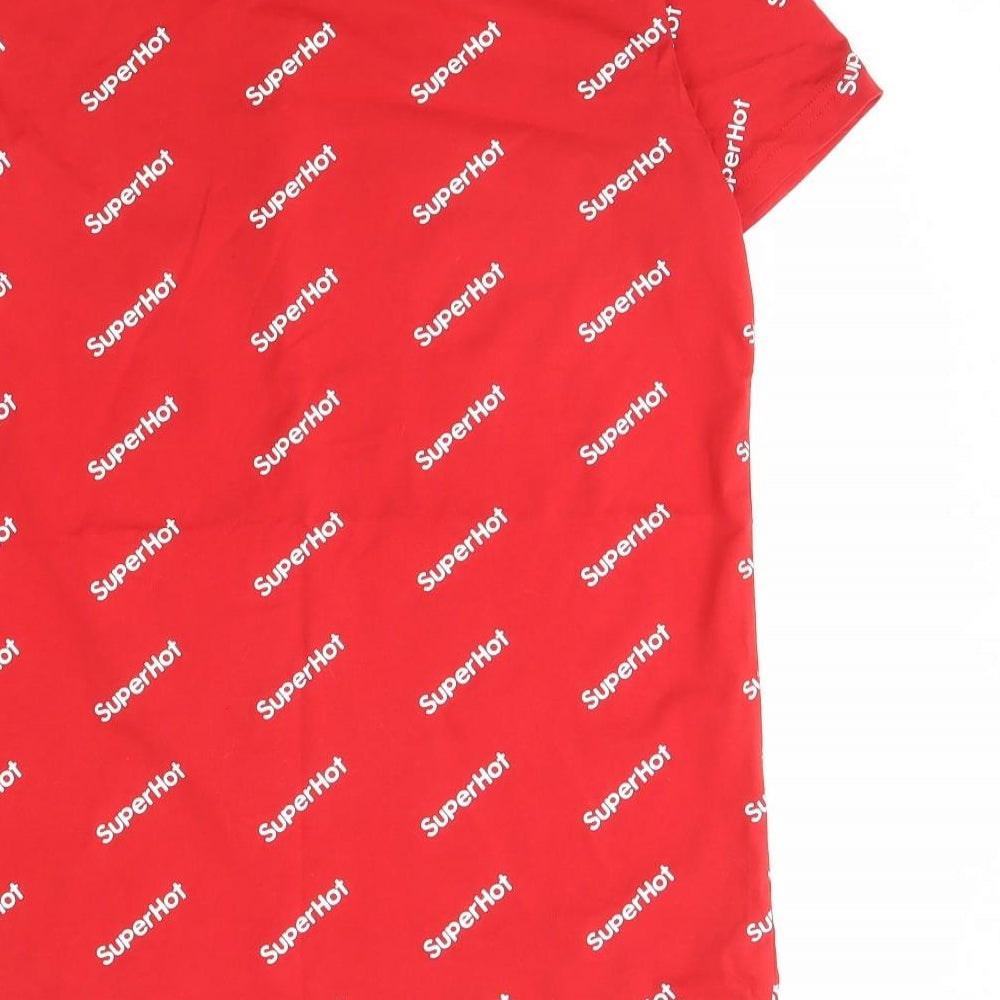 Preworn Womens Red   Basic T-Shirt Size L
