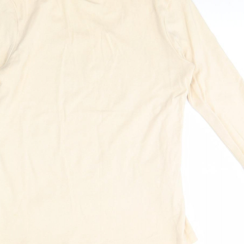 Preworn Womens Beige   Basic Blouse Size 10