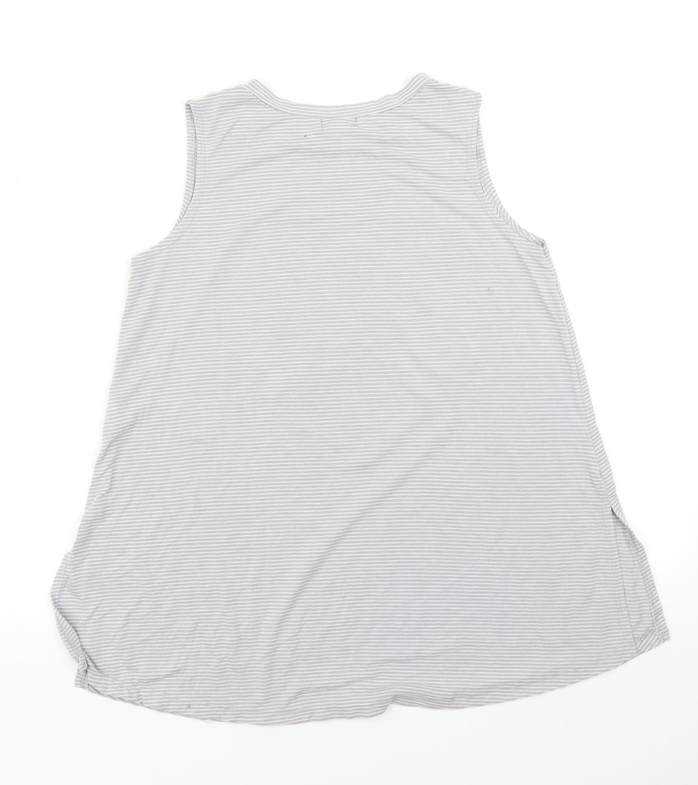 River Island Girls Grey Striped  Basic Tank Size 10-11 Years