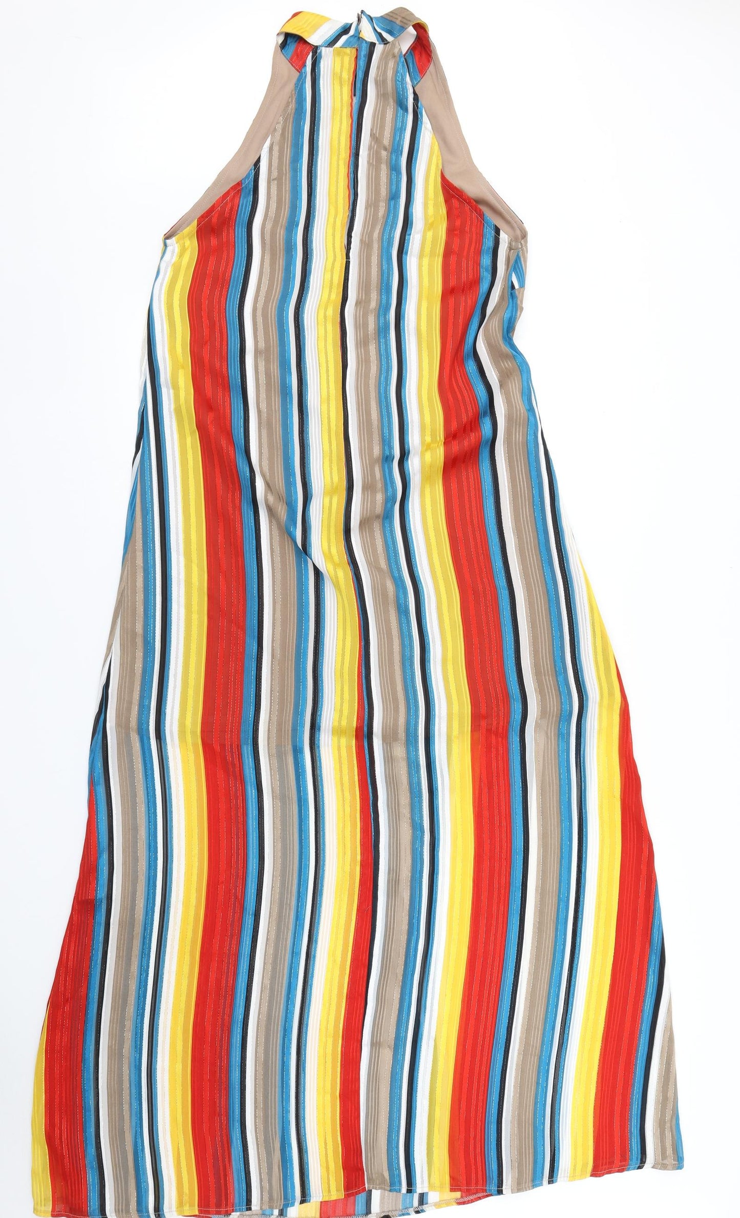 En Creme Womens Red Striped  Maxi  Size M