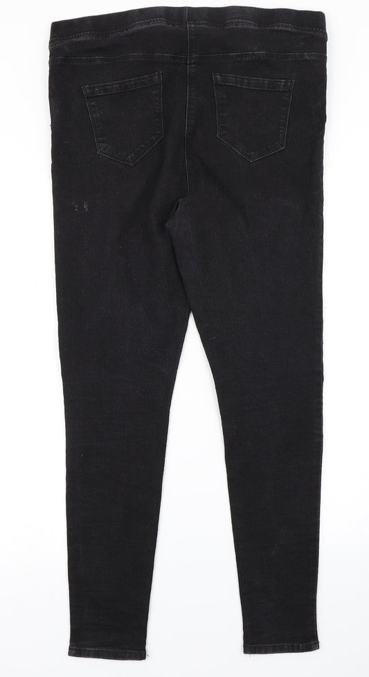 Studio Womens Black  Denim Jegging Jeans Size 16 L26 in