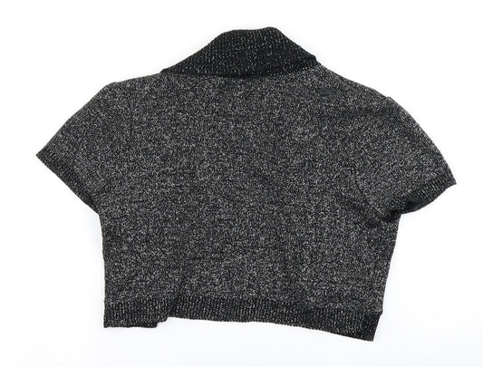 New Look Womens Black  Knit Cardigan Jumper Size 6