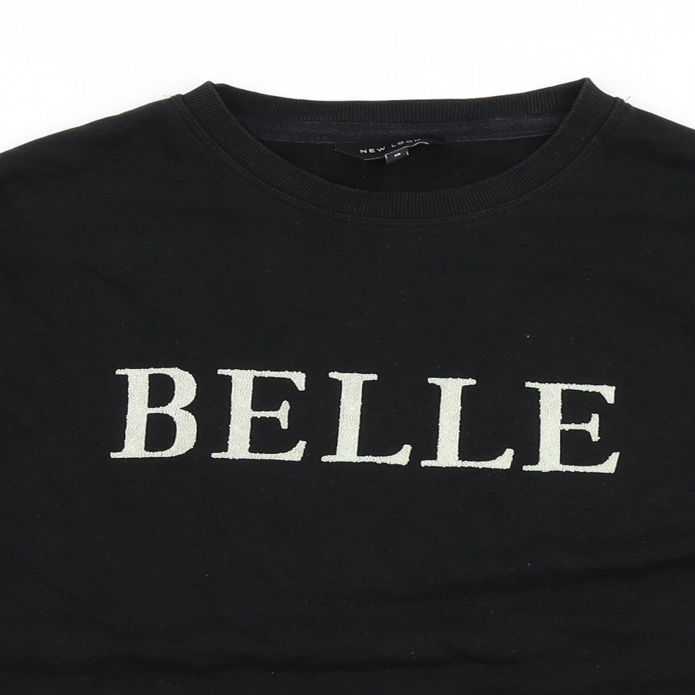 New Look Womens Black   Pullover Sweatshirt Size 10