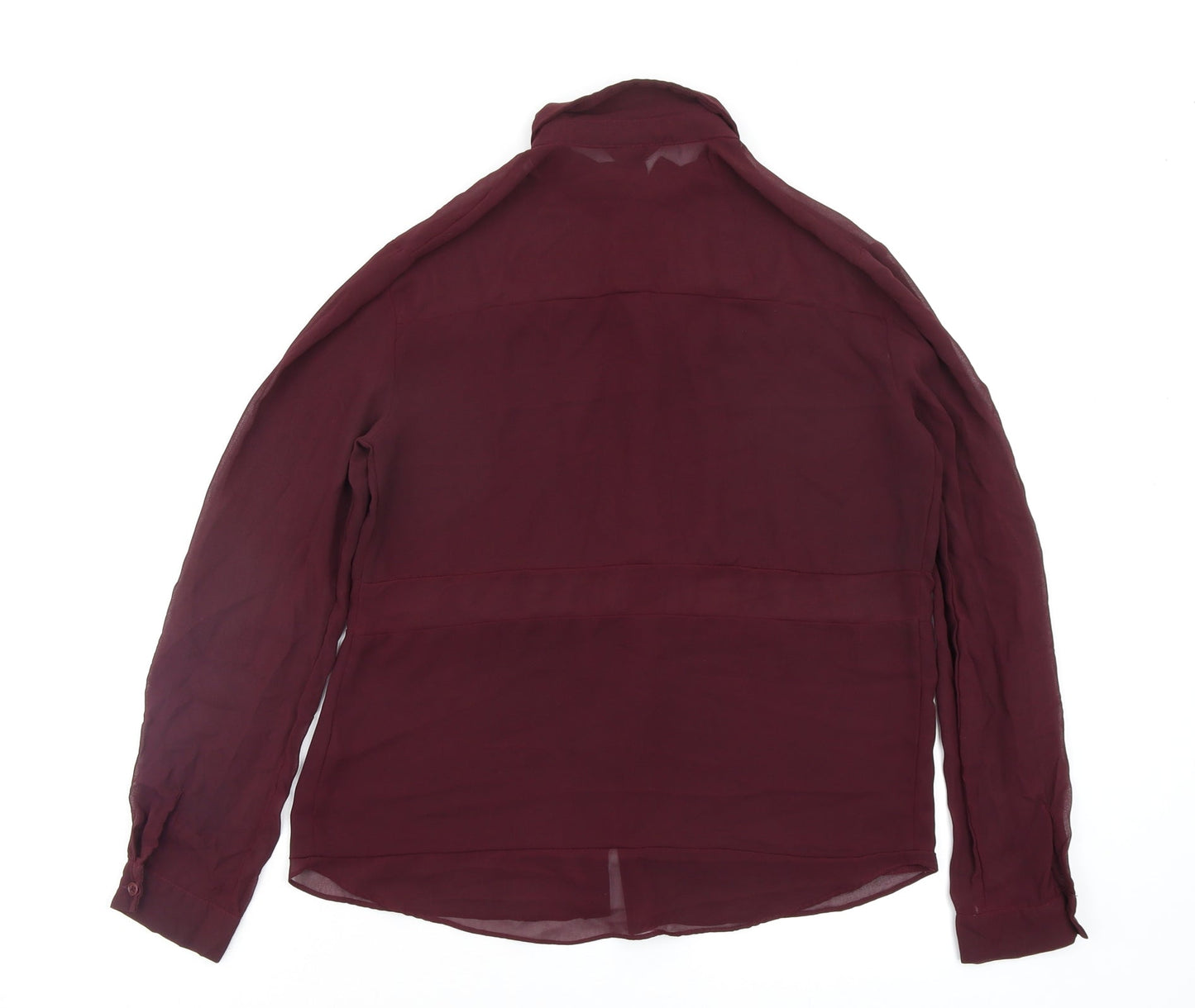Topshop Womens Purple   Basic Button-Up Size 8