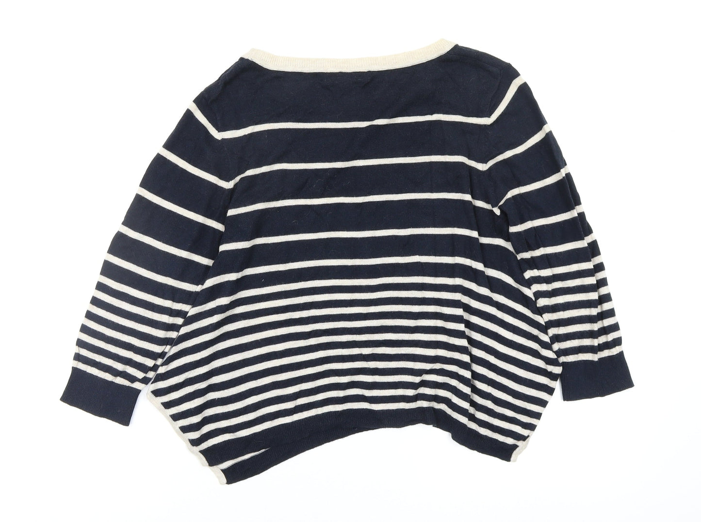 warehousse Womens Multicoloured Striped  Basic T-Shirt Size 10