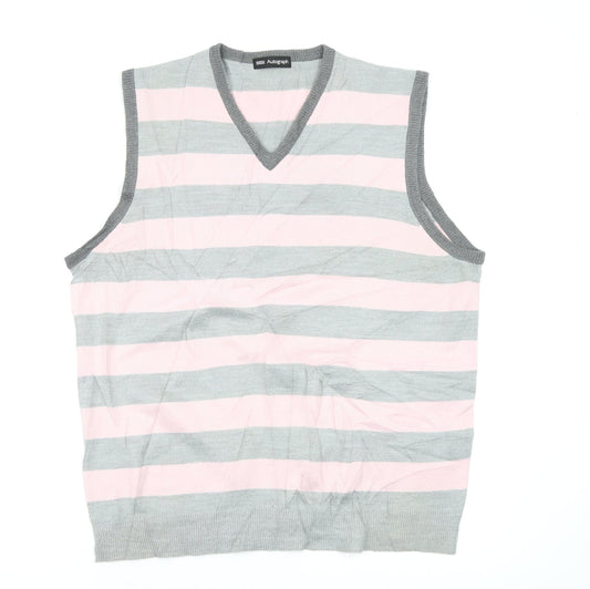 M&S Mens Multicoloured Striped  Pullover Jumper Size L