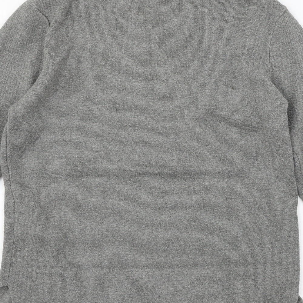 Topman Mens Grey  Knit Pullover Jumper Size S