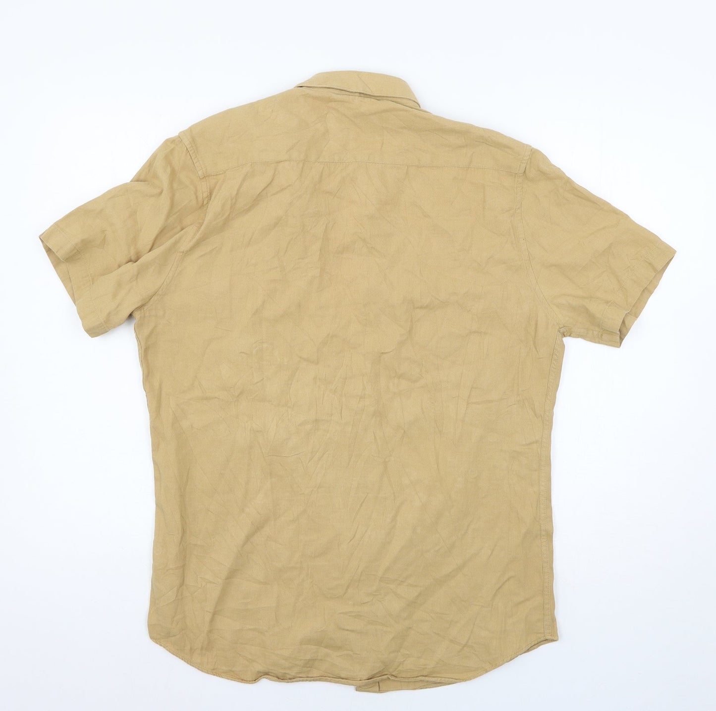 Topman Mens Beige    Button-Up Size M