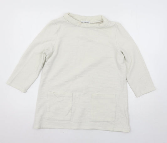 Gallery Womens Ivory  Jersey Basic T-Shirt Size M
