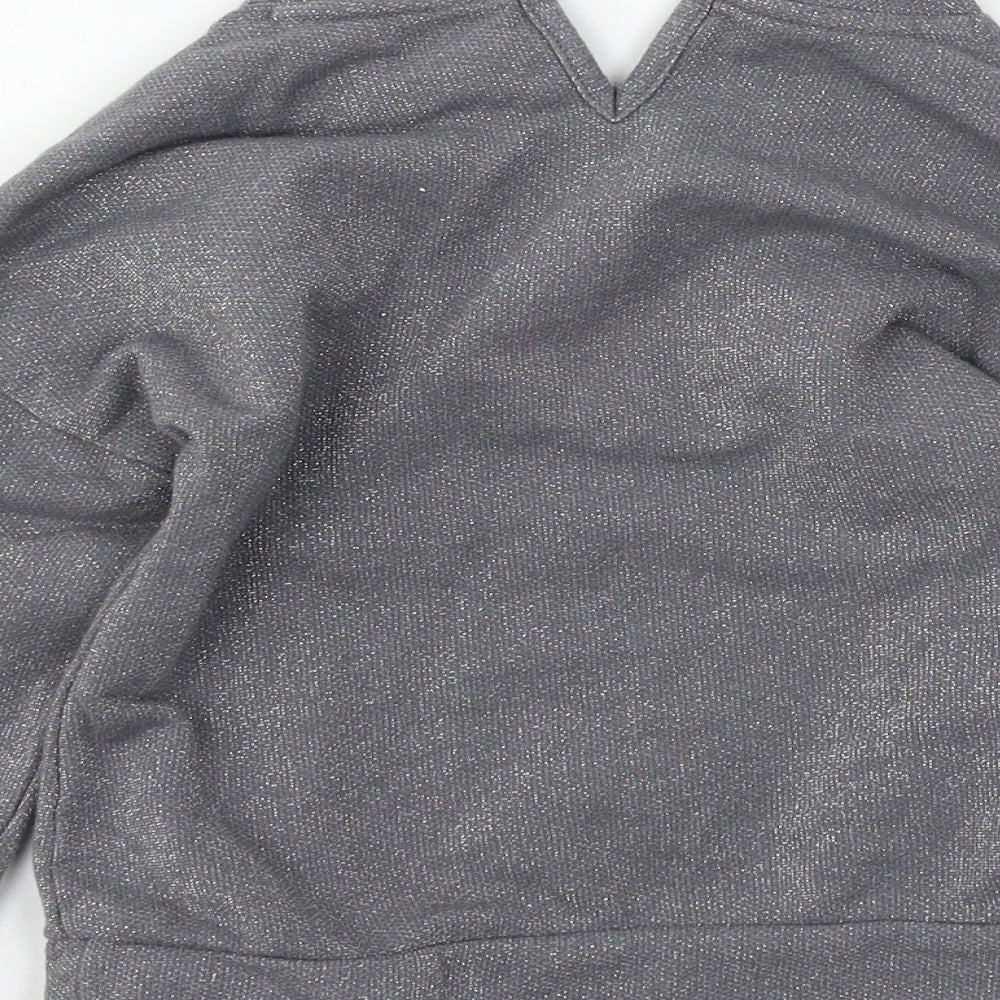 TU Girls Grey  Jersey Pullover Sweatshirt Size 7 Years