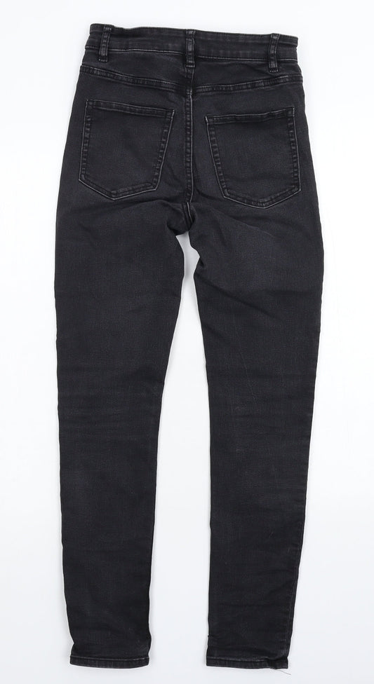 H&M Womens Black  Denim Jegging Jeans Size 6 L27 in