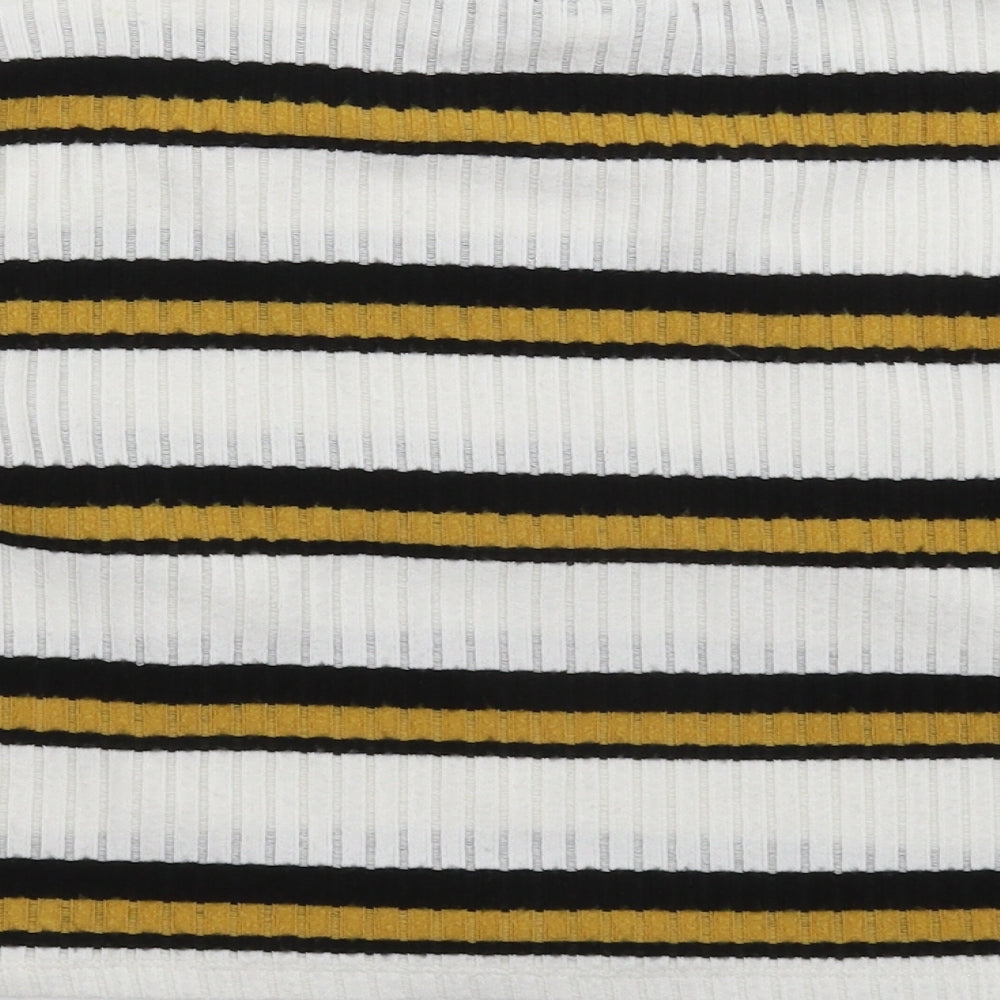 Topshop Womens Multicoloured Striped  Pullover Jumper Size 4