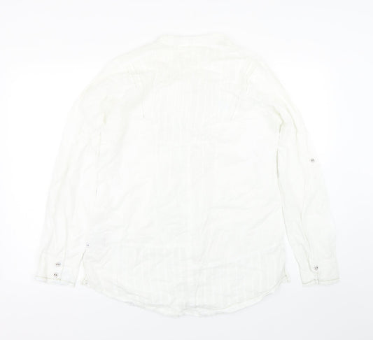 Preworn Womens White   Basic Button-Up Size 12