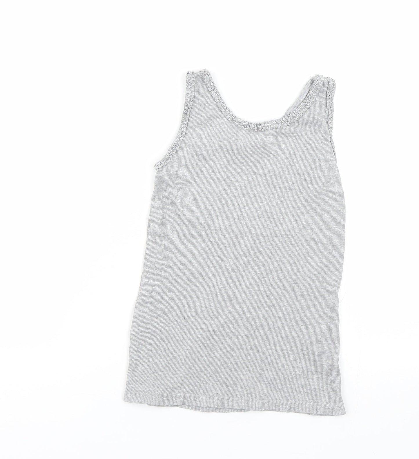 Matalan Girls Grey   Basic Tank Size 8-9 Years
