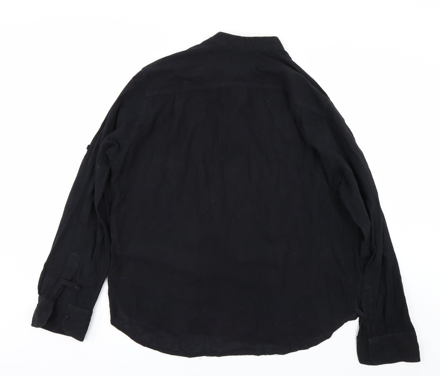 Riviera Maya Mens Black    Button-Up Size XL