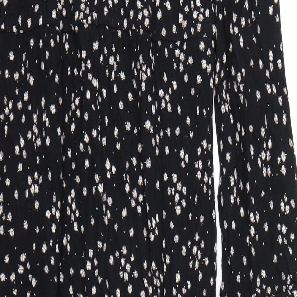 NEXT Girls Black Floral  Bodysuit One-Piece Size 15 Years
