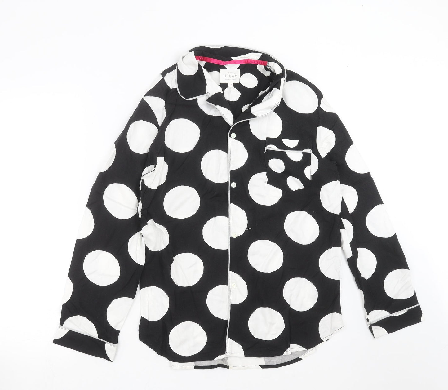 NEXT Womens Black Polka Dot  Top Pyjama Top Size 12