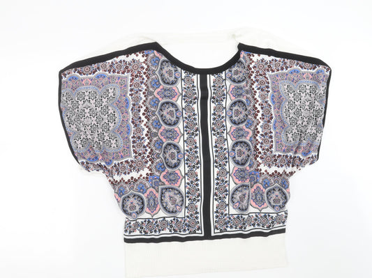 Oasis Womens Multicoloured Floral  Pullover Jumper Size L