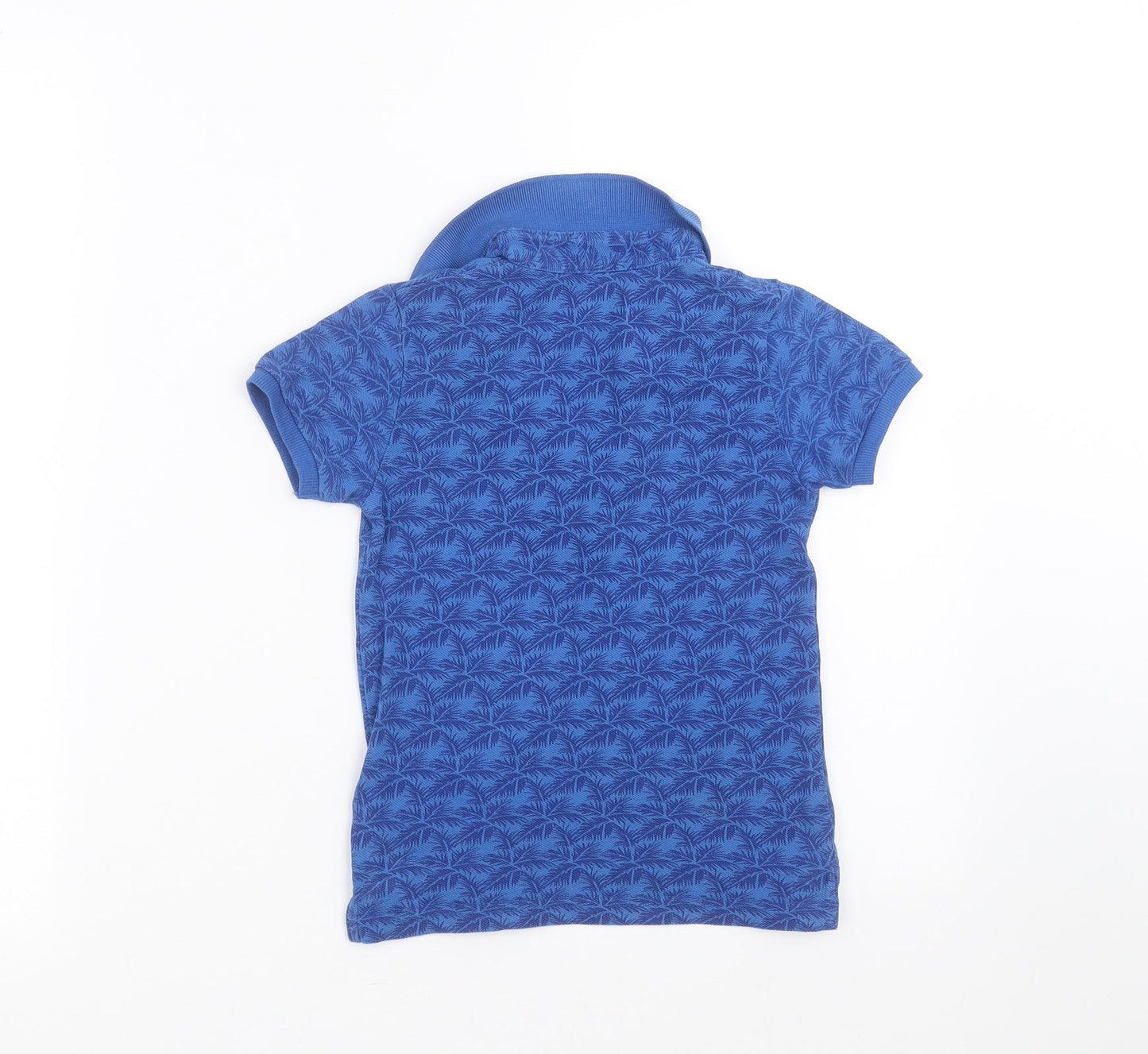 Mayoral Boys Blue Floral  Basic Polo Size 3 Years  - palm leaves