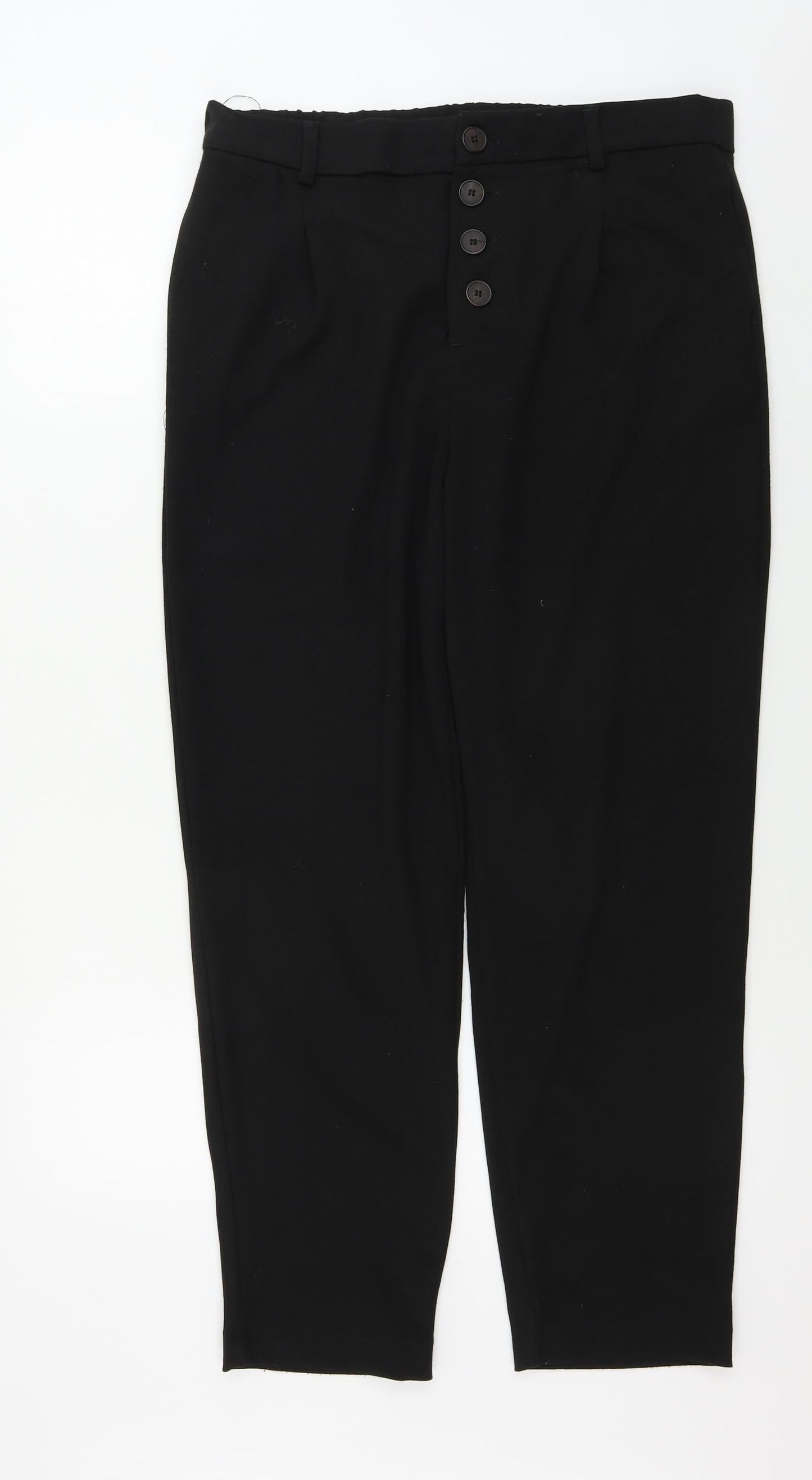 Preworn  Womens Black   Trousers  Size 32 in L26 in