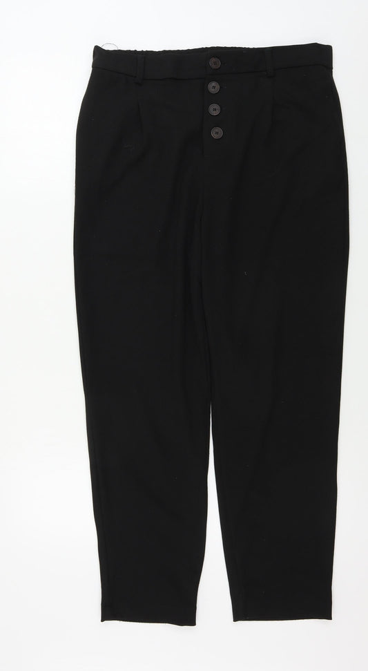 Preworn  Womens Black   Trousers  Size 32 in L26 in