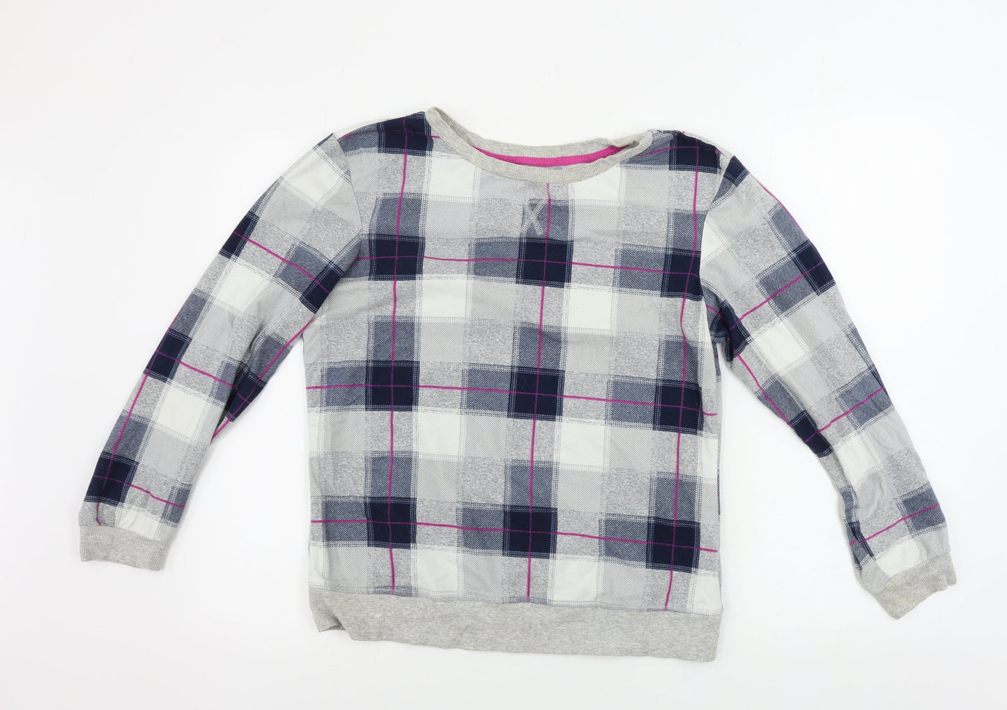 NEXT  Womens Grey Check  Pullover Jumper Size S