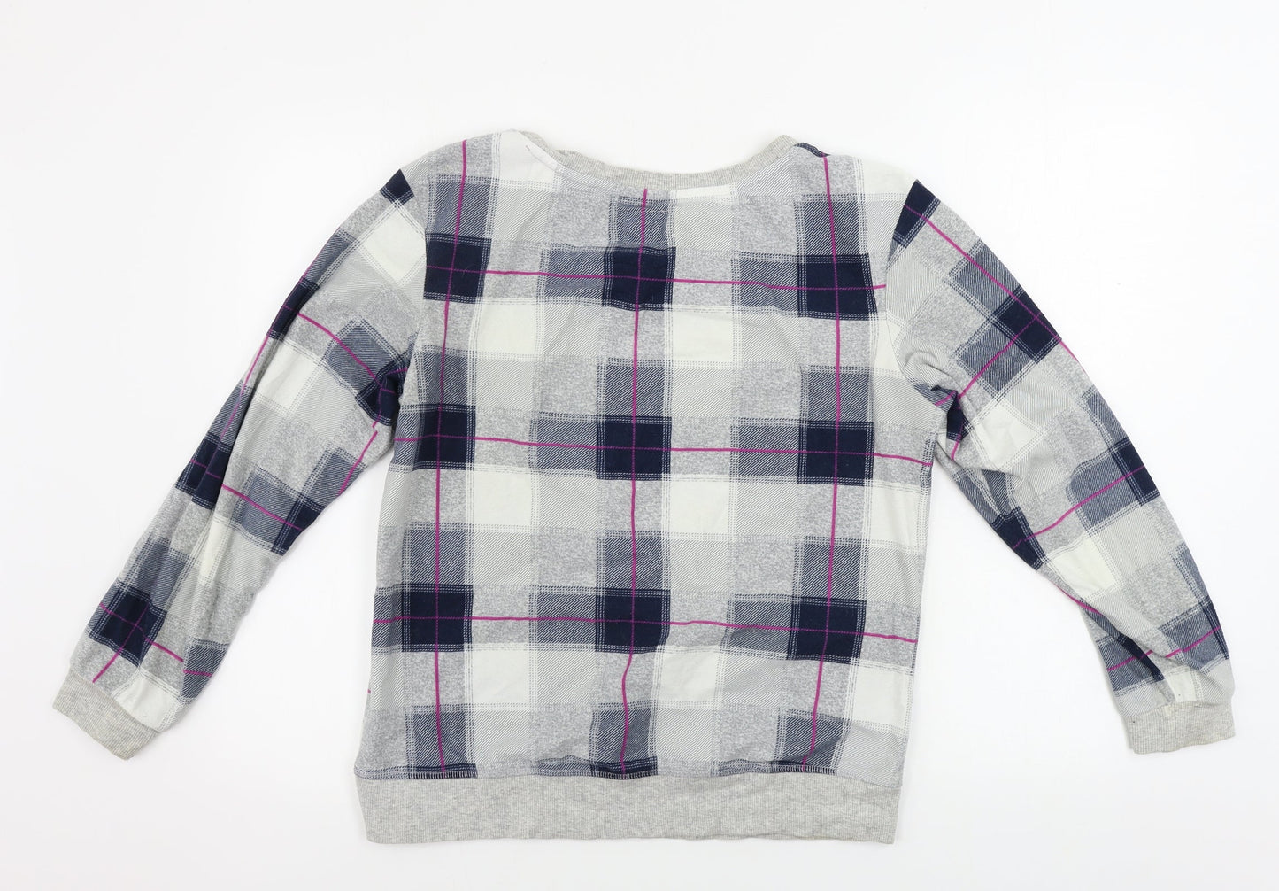 NEXT  Womens Grey Check  Pullover Jumper Size S