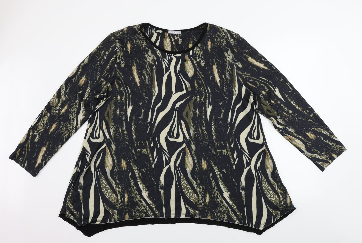 LV Clothing  Womens Brown Animal Print  Pullover Jumper Size M