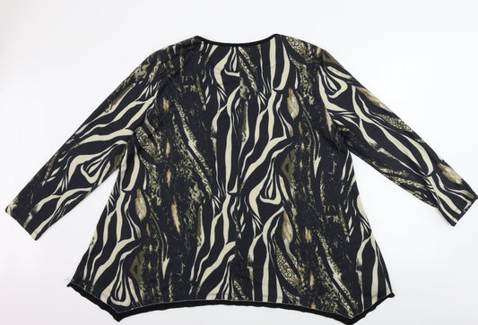 LV Clothing  Womens Brown Animal Print  Pullover Jumper Size M