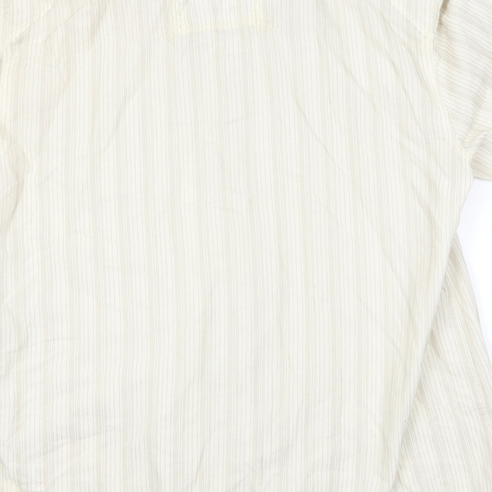 NEXT Mens Beige    Button-Up Size L