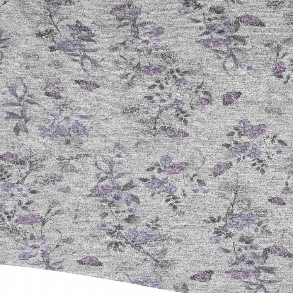 Debenhams Womens Grey Floral  Pullover Jumper Size 16