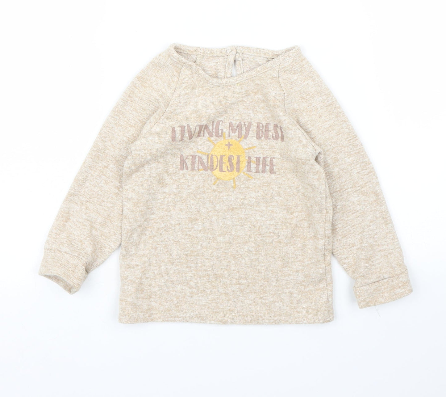 George Girls Beige   Pullover Jumper Size 2 Years
