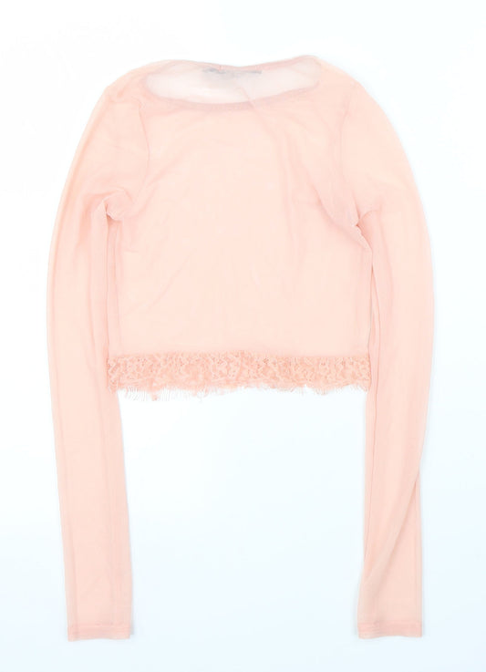 Boohoo Womens Pink   Basic Blouse Size 6