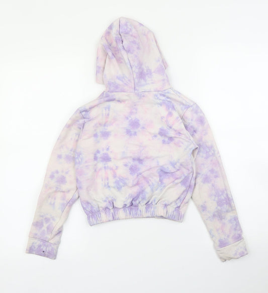 Matalan Girls Purple Camouflage  Pullover Hoodie Size 9 Years