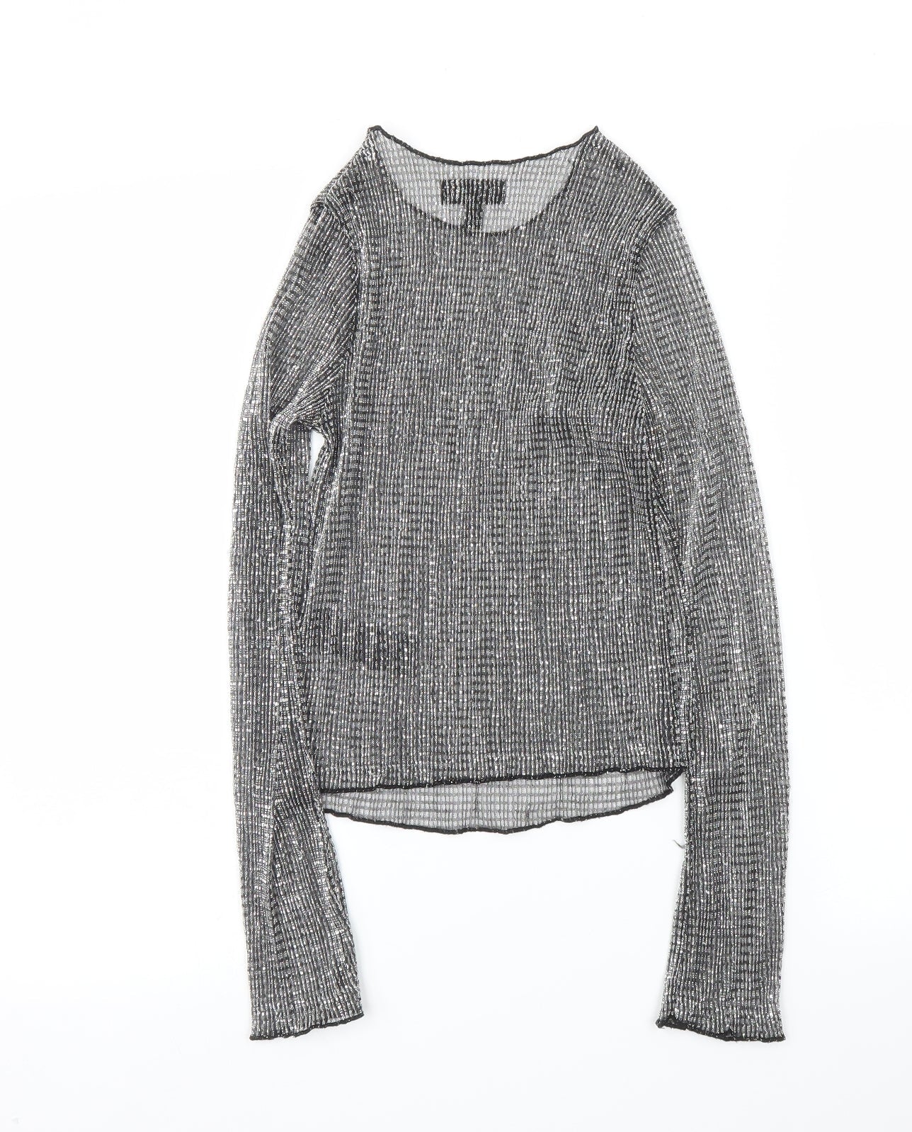 Topshop Womens Silver   Basic Blouse Size 6