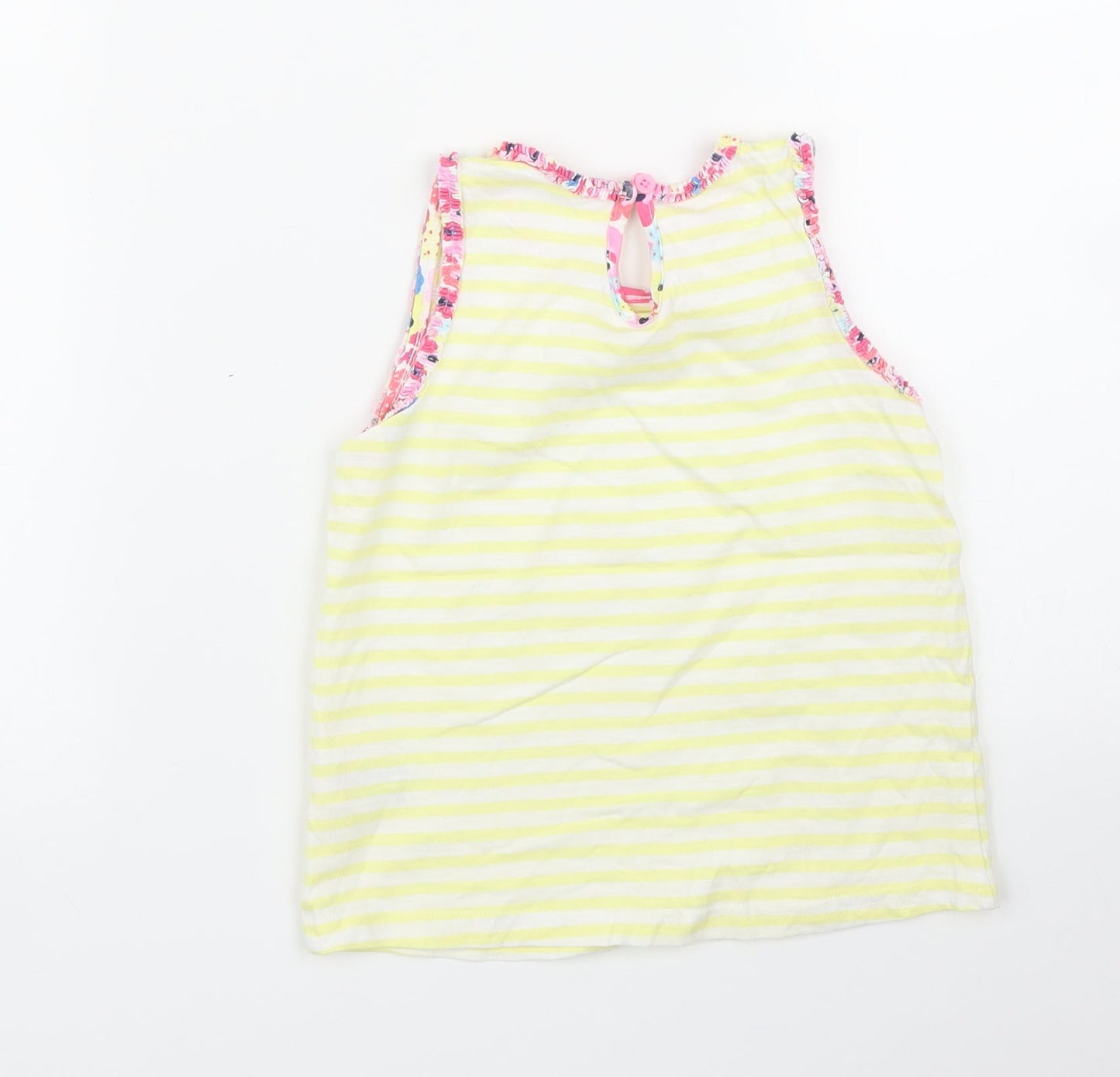 Matalan Girls Yellow Striped  Basic Blouse Size 4 Years