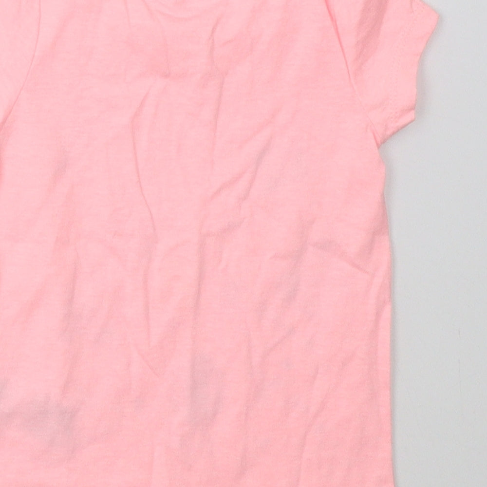 pep&co Girls Pink   Basic T-Shirt Size 9-12 Months