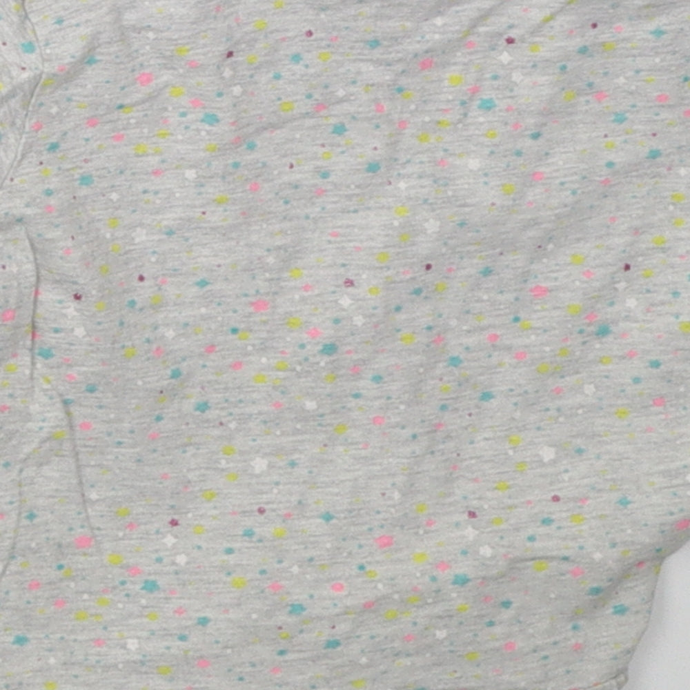 jeff & co Girls Grey Polka Dot  Basic T-Shirt Size 2-3 Years