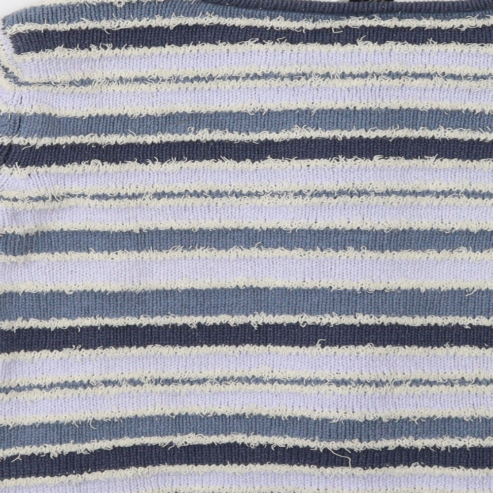 B.C. Best Connections Womens Blue Striped  Jacket  Size 14