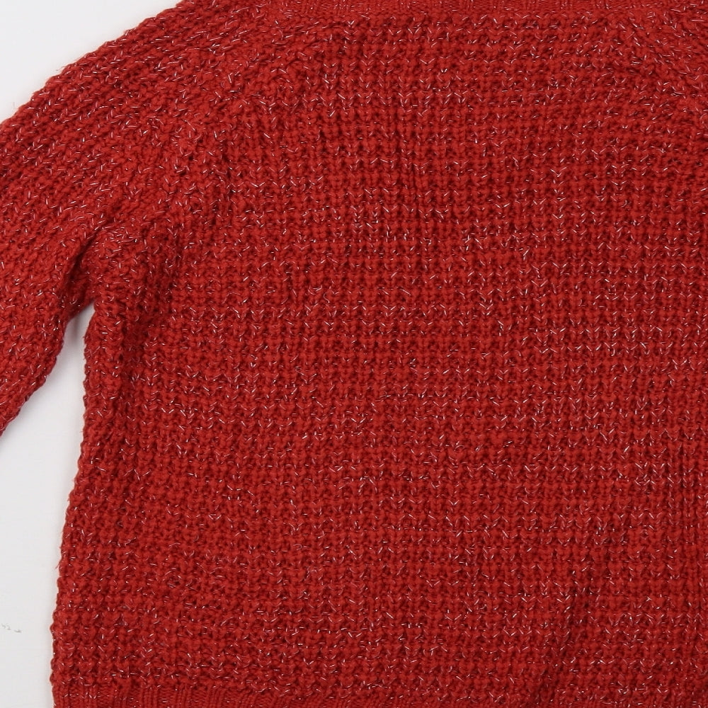 Peacocks Womens Red   Pullover Sweatshirt Size 10