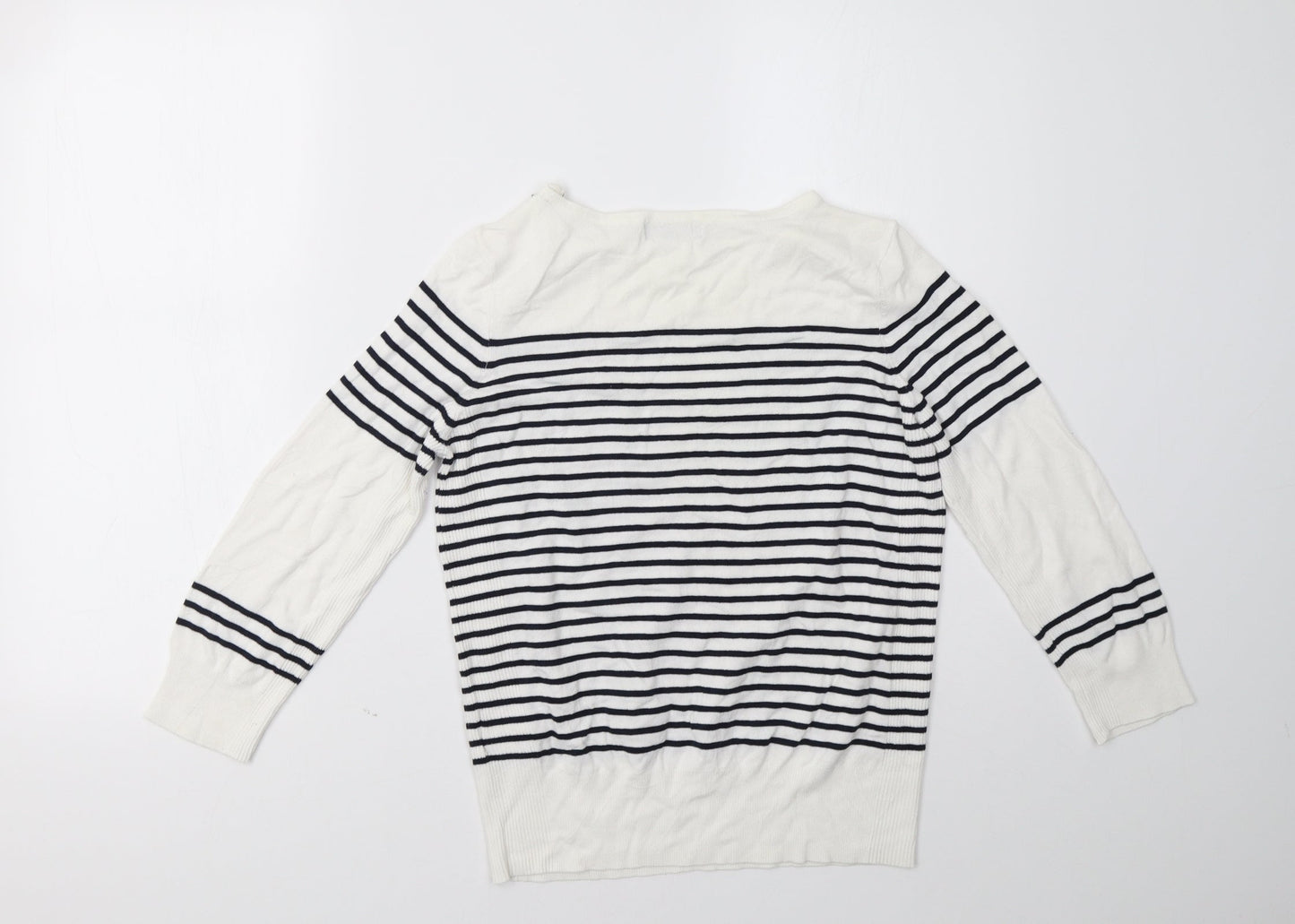 Debenhams Womens Blue Striped  Pullover Sweatshirt Size 14